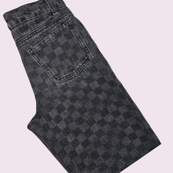 RSQ Black Jeans Checkered Size 10Loose Fit - Picture 1 of 5